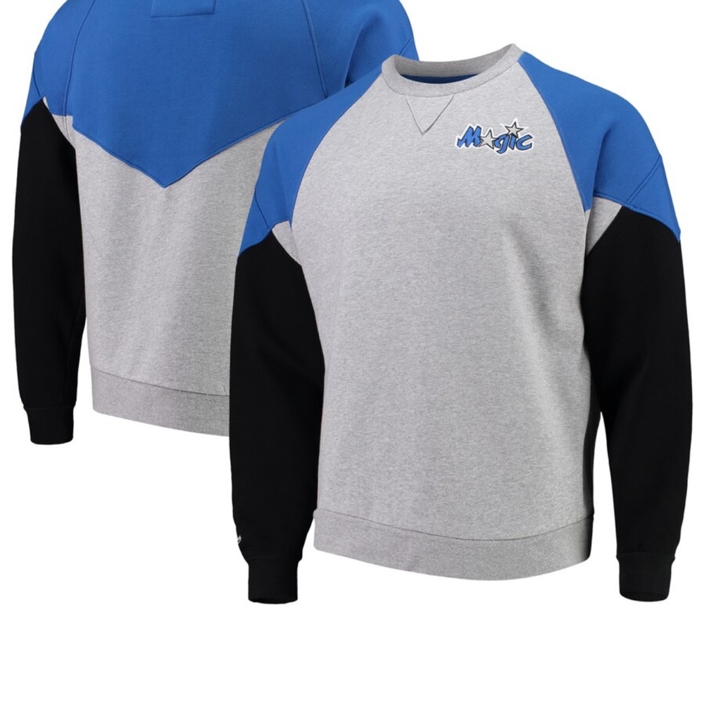 Orlando Magic Mitchell & Ness Gray Hardwood Classics Trading Block Sweatshirt